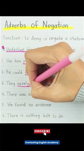 Adverbs of Negation ✅ #english #grammar #education #learning #shorts