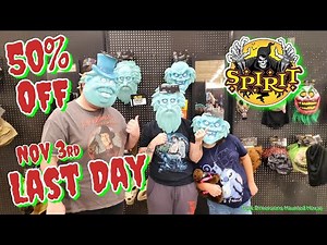 Last Day of Spirit Halloween 2025 November 3rd Entire Store 50% OFF Shopping Walkthrough Tour Video