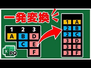 【Excel】こんな表の変換はパワークエリを使えば楽々できます😊【YT0086】