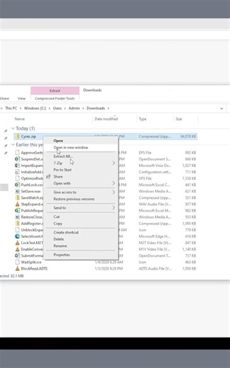 How to extract a password-protected ZIP archive in 7-Zip on Windows