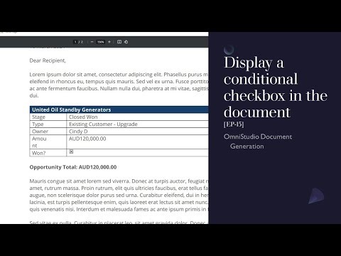 Display a conditional checkbox in the document [EP-15]