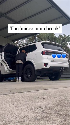 But no joke the micro mum breaks throughout the day are actually so beneficial, needed and helps reset our nervous system oh and sanity 😂 Different ways I take micro breaks 👇 (From a toddler mum & fitness coach) - Take a few breaths after you pop them in the car (shown in this video & no I’m not just hanging out there for 10mins hahaha just a few breaths once they are safely buckled in & happy) - Pram walk (if your child is still at this stage) with 1 AirPod in playing calming music 🎵 - Set t