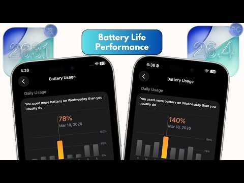 iOS 26.3.1(a) vs iOS 26.4 RC - Battery Life & Performance (which is Better Update)
