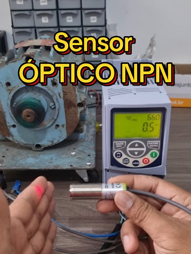 Sensor NPN acionando motor direto no inversor CFW500
