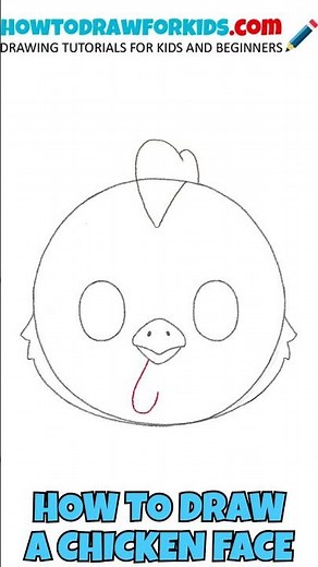 Chicken Face Drawing Tutorial