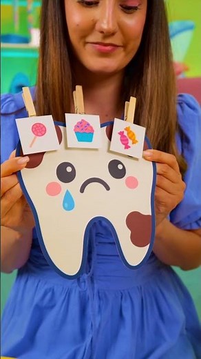 Good or Bad for Teeth? Save Your Smile 🦷 Fun Kids Learning Craft! #shorts