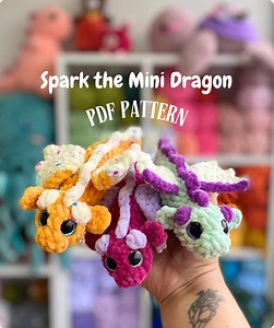 Spark the Mini Dragon Crochet Pattern, Amigurumi Easy Small Dragon - Etsy Canada