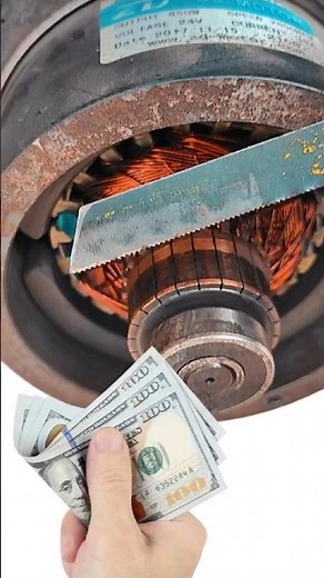 Repairing an electric motor without a lathe! Easy and cheap ⚡️ #shorts