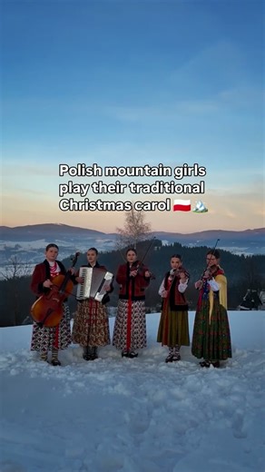 Visegrád24 on Instagram: "In Poland's Podhale tradition, Jesus' birth (Little Gazda) is celebrated as a local event where the Savior is welcomed as a fellow highlander born into the Tatra mountains. At midnight on Christmas Eve they celebrate the Pasterka (Shepherds' Mass), where locals gather in traditional folk dress. 🇵🇱🏔️🎄 #Poland #polska #podhale #christmascarols #tatramountains"