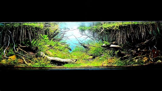 A River......Nowhere 150x60x60 Tank age: 3 months Plants: 1) Cryptocoryne Parva 2) Eleocharis Acicularis 3) Eleocharis Parvula 4) Eleocharis Sp Mini 5) Eriocaulon sp Vietnam 6) Hydrocotyle Verticillata 7) Hemianthus Callitrichoides 8) Microsorum Pteropus sp mini 9) Potamogeton Gayi 10) Riccardia Chamedryfolia 11) Vesicularia Dubyana 12) Echinodurus Tenellus 13) Myriophyllum sp Fishes: 1) Haludaria Fasciata (Melon Barb) x 35 2) Caridina sp Malayan x 100 3) Caridina Japonica x 20 4) Otocinclus Aff