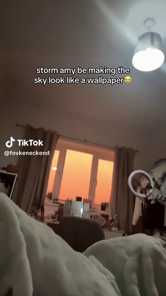 Stunning Orange Skies During Storm Amy