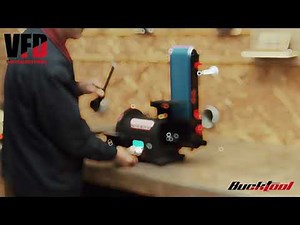 BUCKTOOL 1HP VFD Belt Disc Sander | Variable Speed Precision for Woodworking & Knife Sharpening