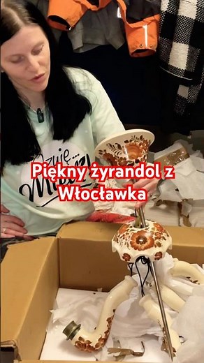 Ogromny żyrandol fajans #shortvideo #fajans #włocławek #antyki #starocie #prl #przeszłość #vintage
