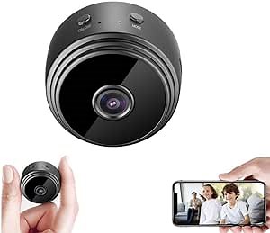 Hidden Camera WiFi Spy Camera Wireless Mini Remote View Nanny Cam Motion Sensor 1080P HD Camera Night Vision Surveillance Cam with Phone APP Live Feed Small Covert Camera for Security Indoor Office