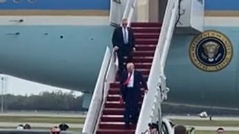 President Trump arrives at Daytona Beach International Airport for the Daytona 500