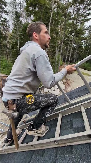 installing a ladder on a roof safely #diy #constructionchannel #homeimprovement