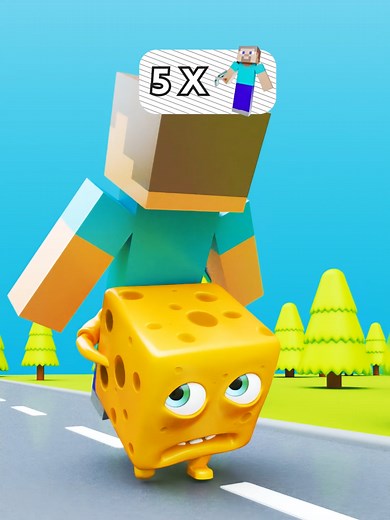 How many Steves can I carry? Minecraft Challenge#funny #3danimation