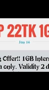 Gp Exciting Offer!! 1GB Internet 22 Taka only