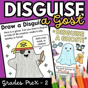 Disguise a Ghost! | Halloween Writing, Drawing & Coloring Activity Booklet