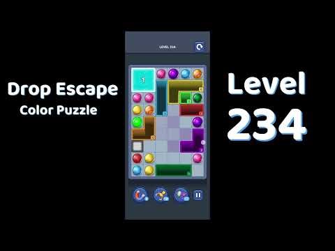 Drop Escape Level 234 Walkthrough 🟡🧩 | Color Puzzle Game Guide | Go Answer