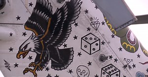 Norfolk squadron shows off special 'tattooed' aircraft honoring Navy traditions