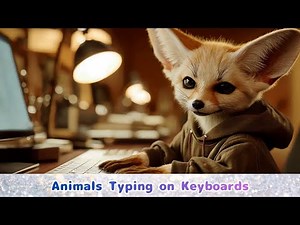 ASMR Typing: Cute Animals Working Hard for You 🐱💻 (No Talking)
