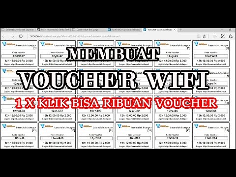 CARA MEMBUAT VOUCHER WIFI
