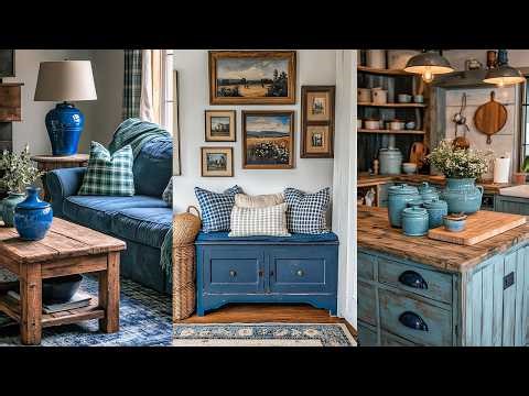 Rustic Blue Spring Decor Ideas | Old World Farmhouse Style for a Cozy Vintage Home