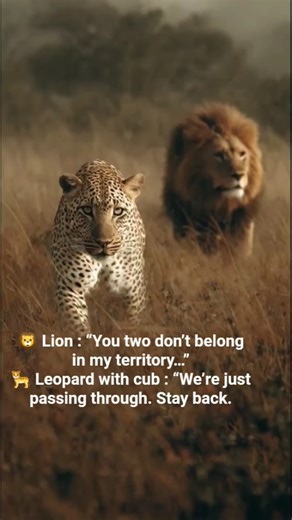 Leopard & Cub Escape the Lion! 🐆🦁🔥