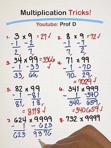 2.4M views · 15K reactions | Multiplication Made Easy: Top Tricks You Need to Know! | Prof D | Facebook