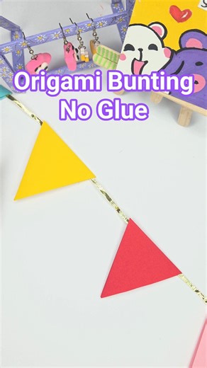 No-Glue Origami Party Bunting — Easy Paper Decoration Tutorial | Paper Craft
