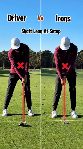 Irons → Hands forward, compress down Driver → Hands neutral, launch up Different tools, different impact. 🎯 Nail the setup, own your ball flight. #golf #golfinstruction #golfdrills #golftips | GetGolfing.com