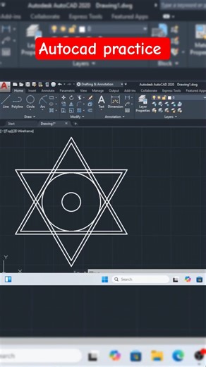 AutoCAD Practice Drawing for Beginners | 2D Mechanical Design Exercise