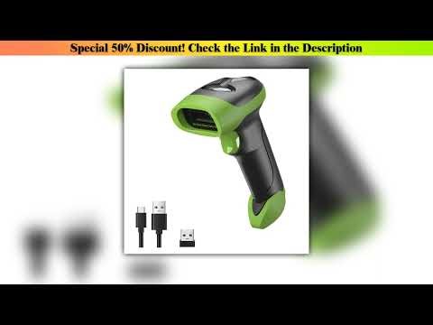 Today Only NETUM L8S Wireless 2D Barcode Scanner with Stand Automatic Sensing Scanning QR Bar code•