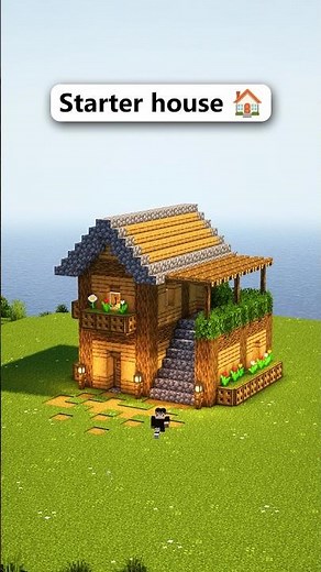 Build This Easy Starter House 🏡 #minecraft #minecraftbuilding