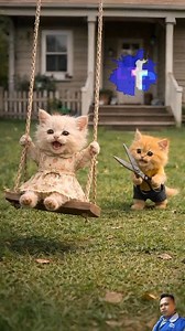 341K views · 7.2K reactions | Leo Cut the Swing Rope… Luna Fell and Cried  Luna was happily playing on her swing…  But suddenly, Leo cut the rope  Luna fell hard and burst into tears  What made Leo do this? Watch till the end to see what happens next! #leoandluna #catdrama #viralcats #emotionalstory #petstory #catreels #catshorts #sadmoment #animalstory #kittenlife | Chanel Dubbing | Facebook