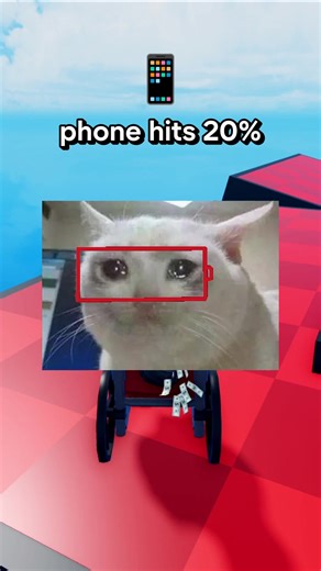 When your phone battery is low #roblox #relatable