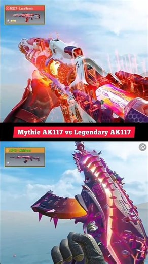 Mythic AK117 [Lava Remix] 🔥 vs Legendary AK117 [Meltdown] 🌋 | Assault Rifle Comparison | COD Mobile