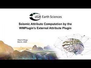 OpendTect Demo: Seismic Attribute Computation by the WMPlugin's External Attribute Plugin