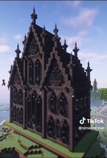 Gothic Mansion in our Halloween World. Tutorial on Youtube #minecraft #minecraftbuilding #minecrafttutorial