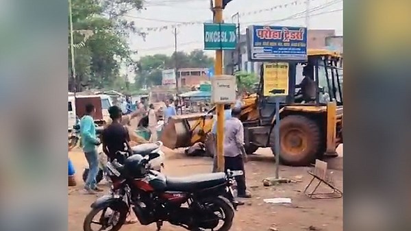 Video: JCB driver tries to crush man, flees scene; victim left with broken back