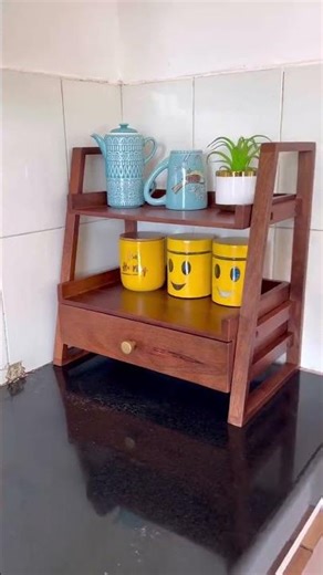 Best Wooden Shelf Organizer | Handcrafted Multi-Purpose Kitchen & Countertop Rack #homedecor