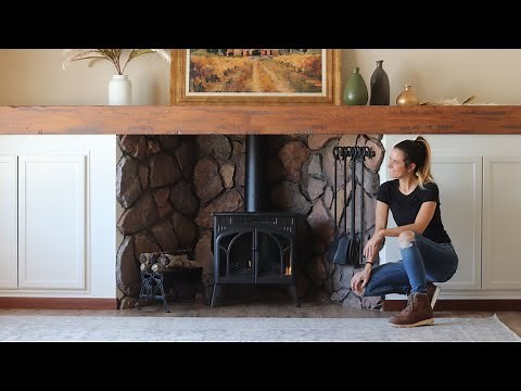 DIY Faux Stone Fireplace Build | Field Stone Cottage Stove Fireplace Surround