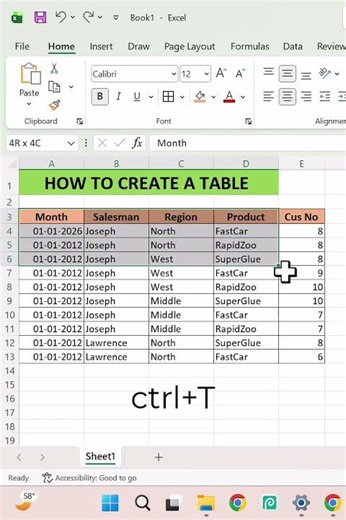 How to Create a Table in Excel (Most People Don’t Know This!) 🔥
