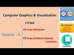 OpenGL Computer Graphics | Session-5 | OpenGL Fill Area Attribute Functions