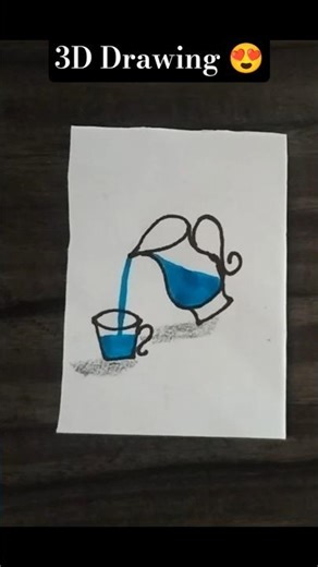 Easy 3d Drawing 😍 | 3D Trick Art 🎭#shorts
