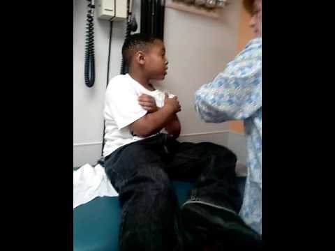 Little kid scared to get shot