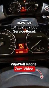 BMW E81 E82 E87 E88 Service Reset Service Zurücksetzen #vitjawolf #servicereset