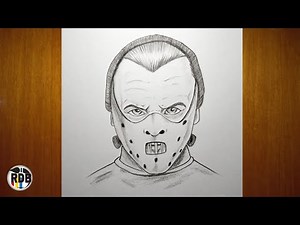 How To Draw Hannibal Lecter | Silence of the Lambs for beginners