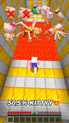 DIAMOND Hello Kitty vs. Lava😍💎 #hellokitty #minecraft
